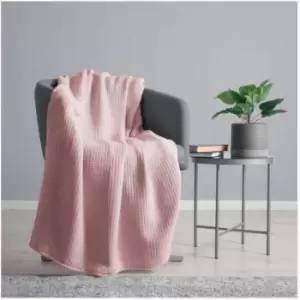 Belledorm Luxury Waffle Throw (One Size) (Blush)