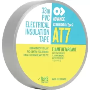 AT7 Grey PVC Insulation Tape - 19mm x 33m