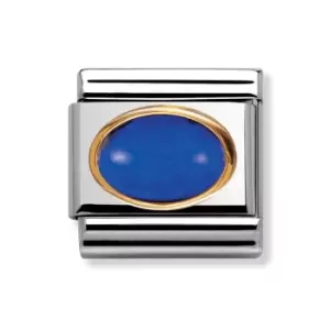 Nomination Classic Gold & Blue September Birthstone Charm