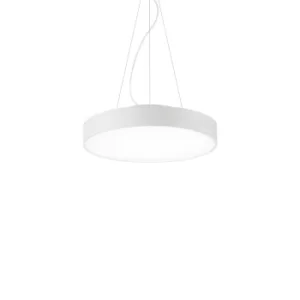 Halo Integrated LED 1 Light Round Ceiling Pendant White