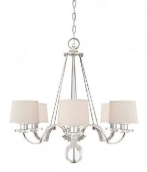 6 Light Multi Arm Chandelier Imperial Silver Finish, E27