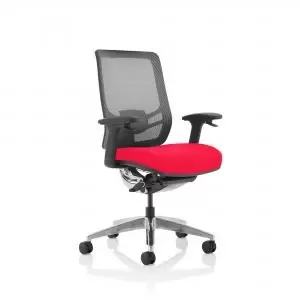 Ergo Click Bespoke Fabric Seat Bergamot Cherry Black Mesh Back