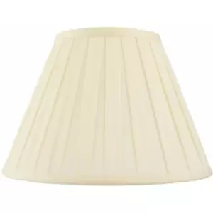 Loops - 14' Tapered Drum Lamp Shade Cream Box Pleated Fabric Cover Classic & Elegant