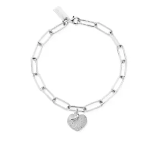 ChloBo Silver Link Chain Pure Passion Bracelet