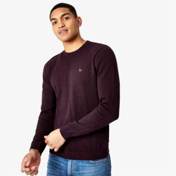 Jack Wills Seabourne Crew Neck Logo Jumper - Damson