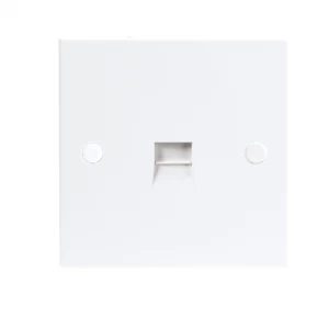 KnightsBridge 1G White Telephone Master Socket Flush Wall Switch