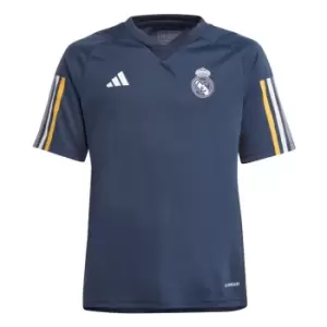 adidas Real Madrid Training Shirt 2023 2024 Juniors - Blue