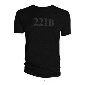 Sherlock - 221B Womens Large T-Shirt - Black