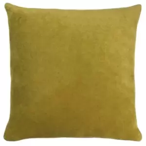 Furn Solo Velvet Square Cushion Cover (One Size) (Olive)