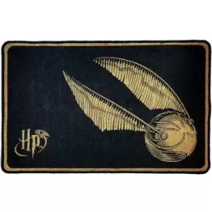 Harry Potter Golden Snitch Scatter Rug (One Size) (Black/Gold) - Black/Gold