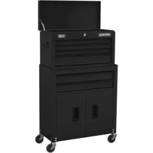 Sealey AP22BK Topchest & Rollcab Combination 6 Drawer with Ball-Bearing Slides -