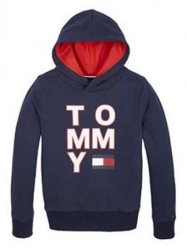 Tommy Hilfiger Boys Multi Graphic Hoodie - Navy