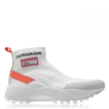 Calvin Klein Jeans Trainers - White/Orangeade