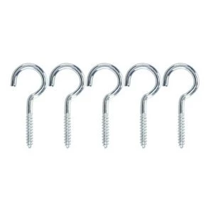 Zinc-plated Medium Cup hook (L)80mm Pack of 10