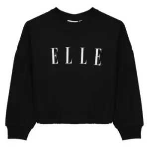 Elle Oversized Crew Sweatshirt - Black