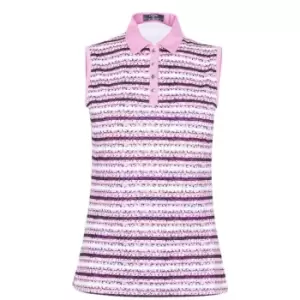 Callaway Stripe Print Vest Ladies - Pink