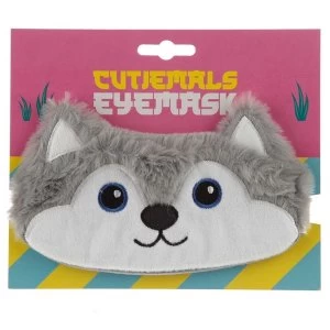 Plush Husky Dog Eye Mask