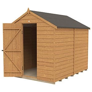 Forest Garden 8 x 6ft Apex Overlap Dip Treated Windowless Shed with Assembly