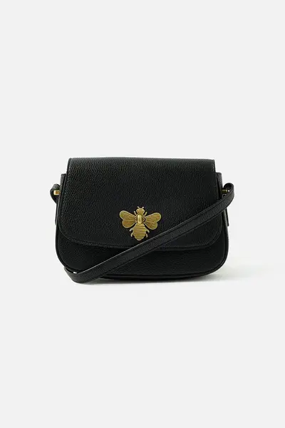 Accessorize Bee Detail Cross-Body Bag Black