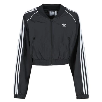 adidas SHORT TRACKTOP womens Tracksuit jacket in Black - Sizes UK 6,UK 8,UK 10,UK 12,UK 14,UK 16,UK 18