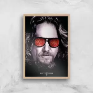 The Big Lebowski Giclee Art Print - A4 - Wooden Frame