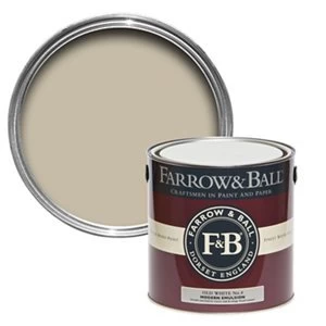 Farrow & Ball Modern Old white No. 4 Matt Emulsion Paint 2.5L