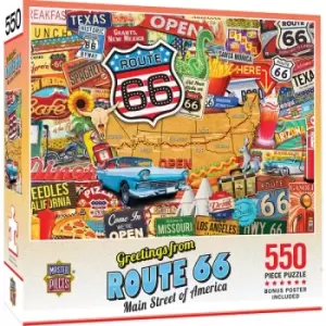 Masterpieces Puzzle Greetings from Route 66 Puzzle 550 piece jigsaw puzzle