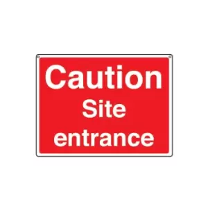 General Construction Site Entrance Rigid PVC Sign - 600 X 450MM