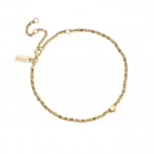 Gold Inset Star Anklet GANSTAR