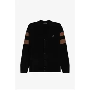 Fred Perry Tipped Sleeve Cardigan - Black