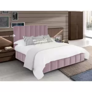 Envisage Trade - Nora Upholstered Beds - Plush Velvet, King Size Frame, Pink - Pink