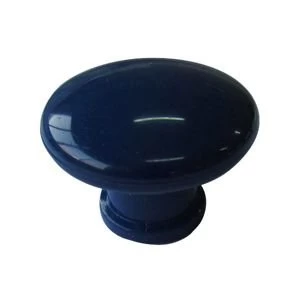 BQ Blue Round Mushroom Knob Pack of 10