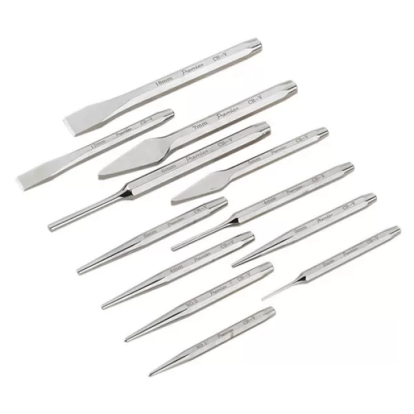 Genuine SEALEY AK9129 Punch & Chisel Set 12pc