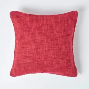 Homescapes - Nirvana Cotton Orange Cushion Cover, 45 x 45cm - Orange