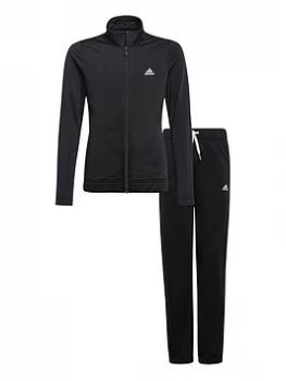 adidas Girls TR Tracksuit - Black, Size 5-6 Years, Women