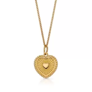 Candy Love Gold Plated Silver Sunray Heart Necklace