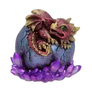 Crimson Hatchling Glow Red Dragonling Crystal Figurine