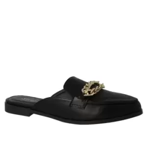 Spot On Slip On Pu Ladies Loafers - Black