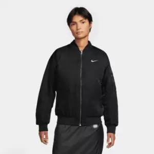 Nike Nsw Nike Varsity Bomber Jacket Womens, Black/White, Unisex, Jackets & Outerwear, DV7876-010