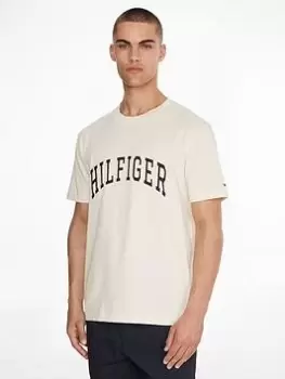 Tommy Hilfiger Hilfiger Arch Casual T-Shirt - Ivory, Ivory Size XL Men