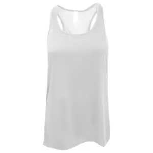 Bella Ladies/Womens Flowy Racerback Tank Top (M) (White)