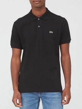 Lacoste Plain Polo With Croc - Black, Size XL, Men