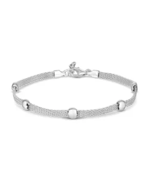 Simply Silver Mesh Station Bracelet