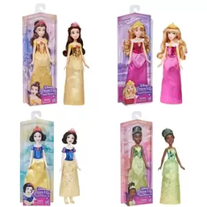 Disney Princess Royal Shimmer Dolls 4 Pack includes Belle, Aurora, Snow White and Tiana