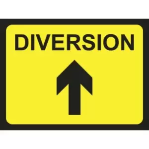 Zintec 1050 x 750mm Diversion Arrow Up Road Sign (no frame)