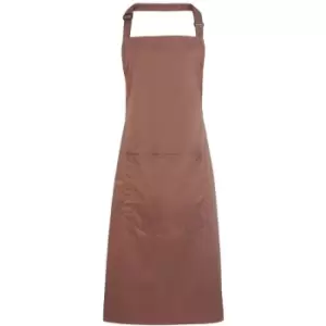 Premier Ladies/Womens Colours Bip Apron With Pocket / Workwear (Pack of 2) (One Size) (Mocha) - Mocha