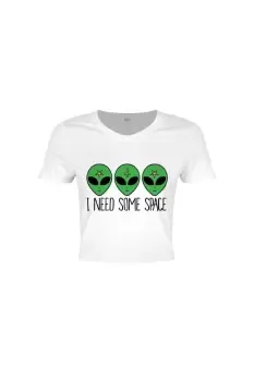 I Need Some Space Cosmic Alien Crop Top