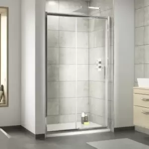 Pacific Sliding Shower Door 1200mm Wide - 6mm Glass - Nuie