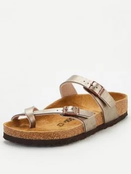 Birkenstock Mayari Metallic Flat Sandal - Taupe