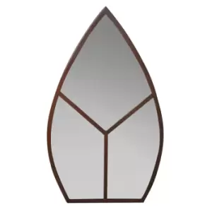 Ivyline Leaf Arch Outdoor Mirror Natural Rust